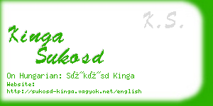 kinga sukosd business card